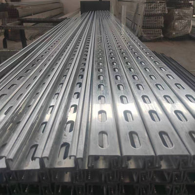 Hot Dip Galvanized Unistrut Stahlprofile Q195-Q345 mit verschiedenen Größen Galvanized Unistrut